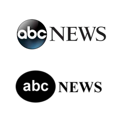 ABC News logo and fake ABC News logo