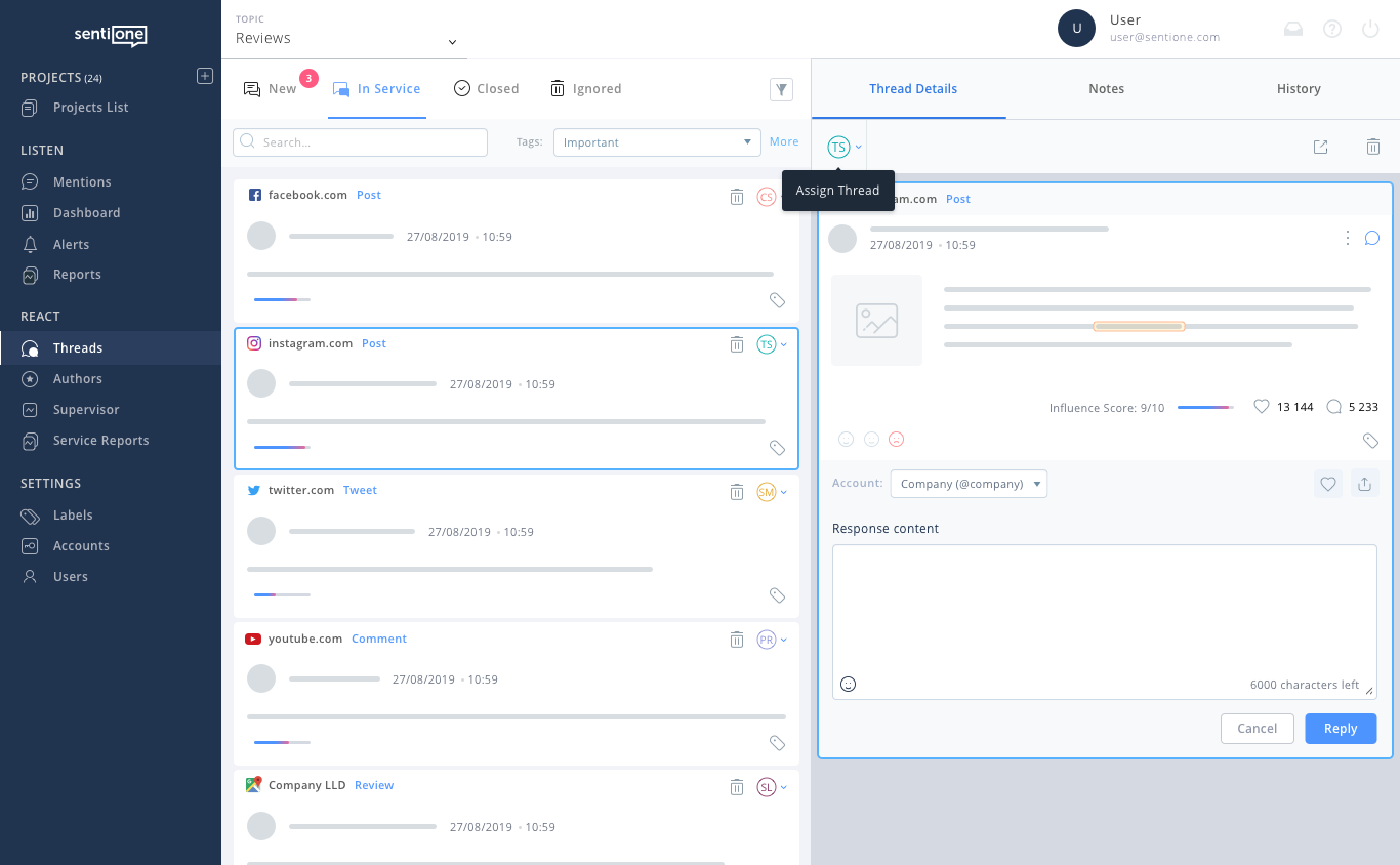 customer service automation platform response panel assign 1x