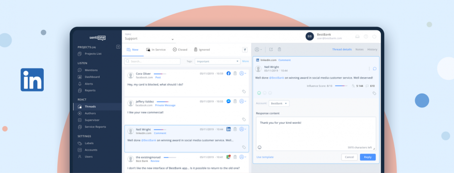 Zacznij śledzić swoją stronę na LinkedIn – z SentiOne