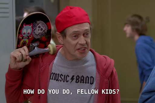 Steve Buscemi udający nastolatka w serialu 30 Rock