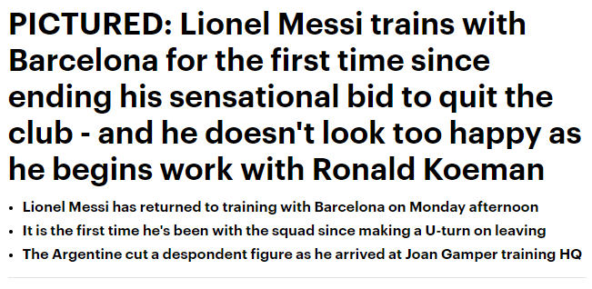 Nota 2 El drama futbolístico de Lionel Messi