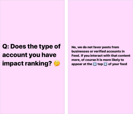 vliv typu účtu na ranking příspěvků na Instagramu