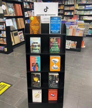 A BookTok display at the Chapters Bookstore on Parnell Street in Dublin.